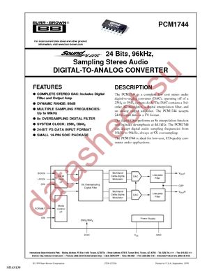 PCM1744U datasheet  